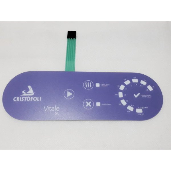 Teclado Membrana P/ Autoclave Vitale 5l Cristofoli - MPR02271