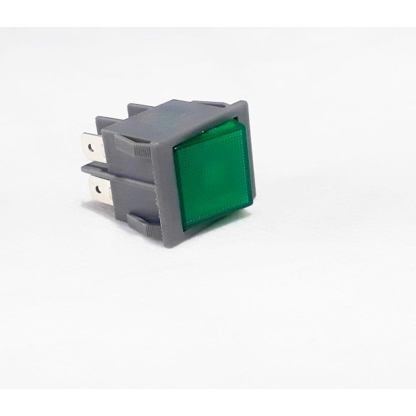 Interruptor Tecla Reta Verde 15A Autoclave Dabi Atlante - 26009-244 Interruptor Tecla Reta Verde 15A Autoclave Dabi Atlante - 26009-244
