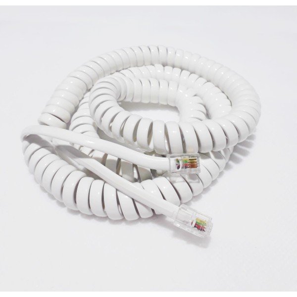 Cabo Telefônico Espiralado Branco Raios X Dabi Atlante - 26459-004 Cabo Telefônico Espiralado Branco Raios X Dabi Atlante - 26459-004